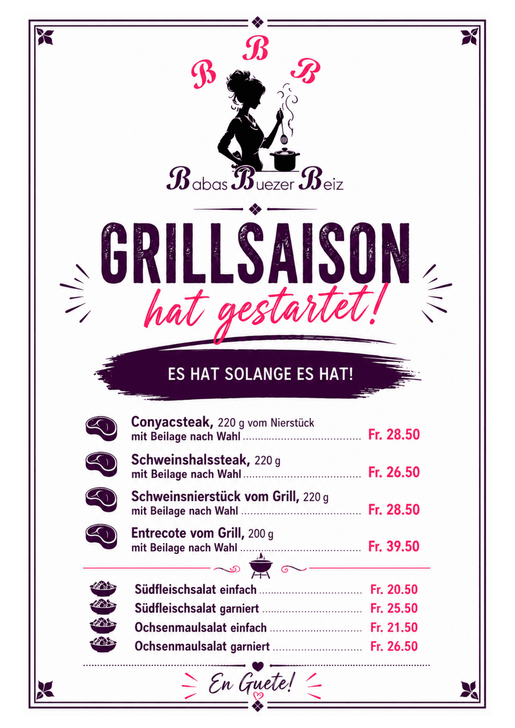 Grillsaison – Flyer 2